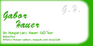 gabor hauer business card